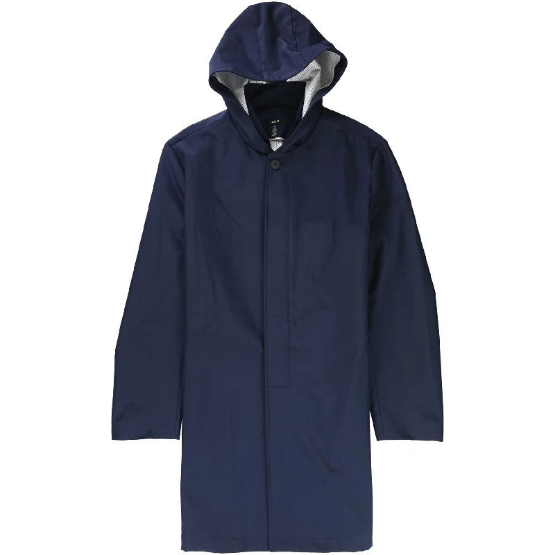 Alfani Mens Bonded Hooded Top Coat