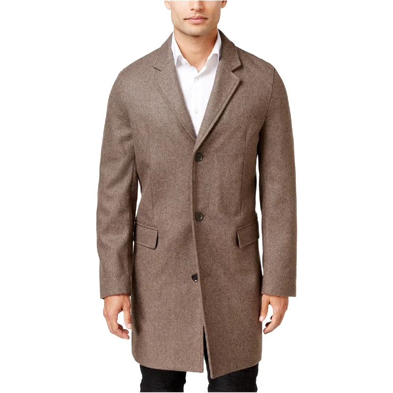 I-N-C Mens Lancaster Top Coat, Brown, X-Large