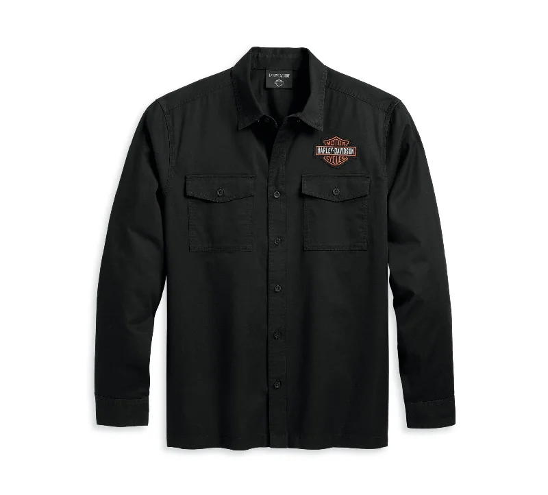 Harley-Davidson Men's Bar & Shield Shirt,  Black Beauty - 96131-23VM