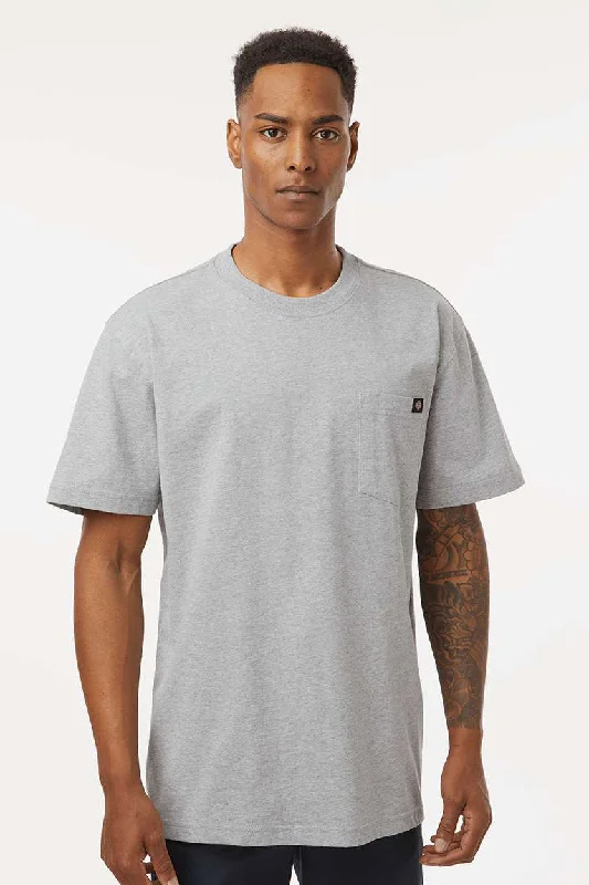 Dickies Mens Traditional Short Sleeve Crewneck T-Shirt w/ Pocket - Heather Grey