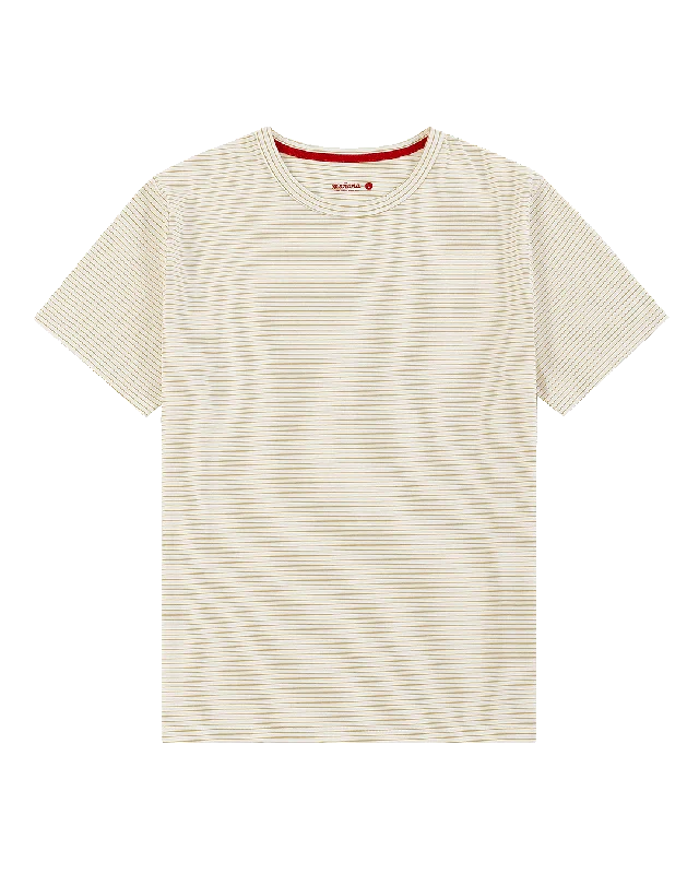 Striped Tee - White/Yellow