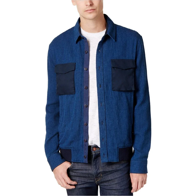 American Rag Mens Marcello Shirt Jacket, Blue, Medium