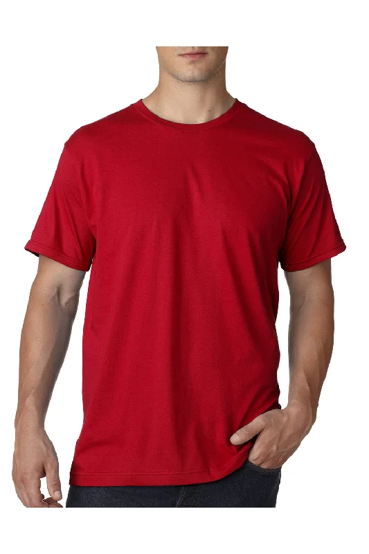 Bayside Mens USA Made Short Sleeve Crewneck T-Shirt - Red