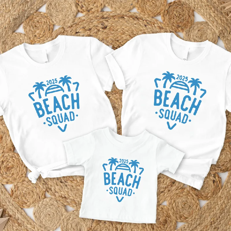 2025 Beach Squad Family Matching White T-Shirts