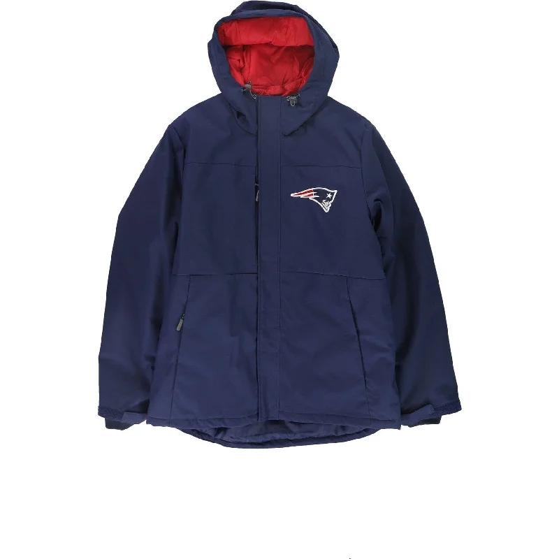 NFL Mens New England Patriots Coat, Blue, Large