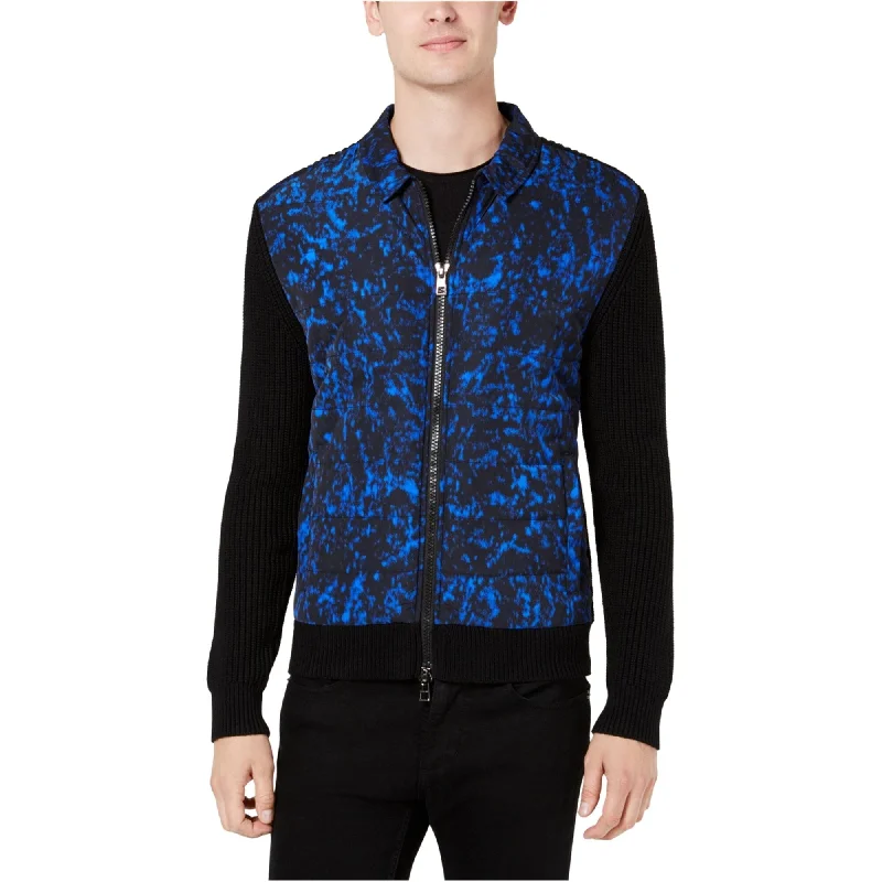 Michael Kors Mens Two-Way Zip Quilted Jacket