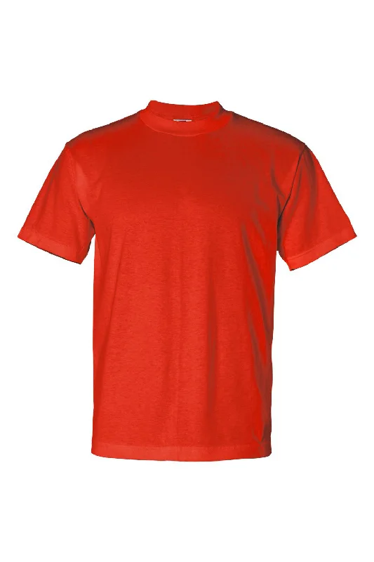 Bayside Mens USA Made Short Sleeve Crewneck T-Shirt - Safety Orange