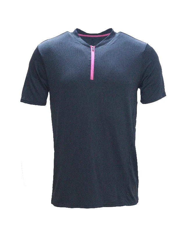 Black Active Henley T-Shirts