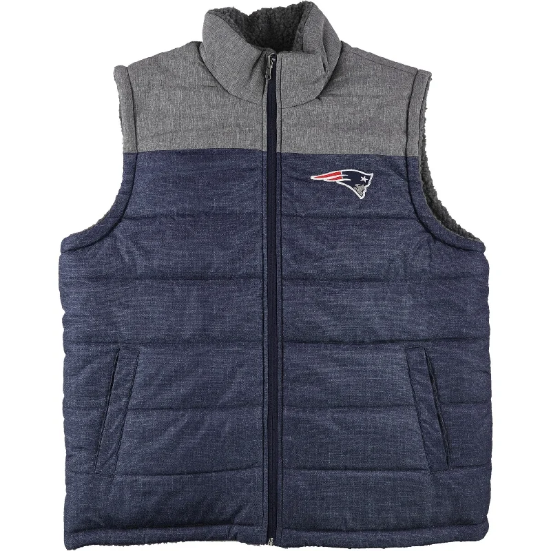 NFL Mens Patriots Reversible Outerwear Vest, Blue, Large (Regular)