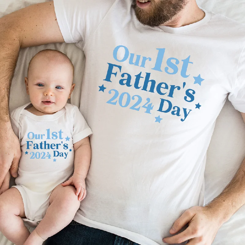 Best Year Ever- Our 1st Father's Day Matching T-Shirt/Bodysuit 2024 - White