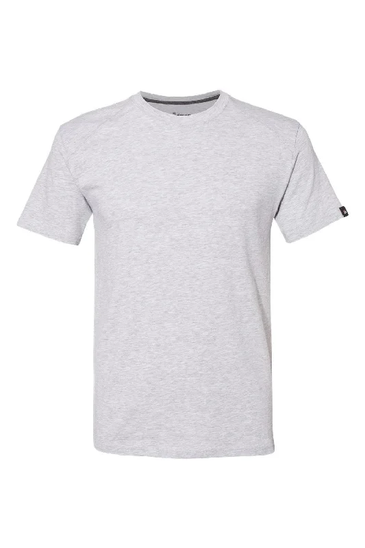 Badger Mens FitFlex Performance Moisture Wicking Short Sleeve Crewneck T-Shirt - Oxford Grey - Closeout