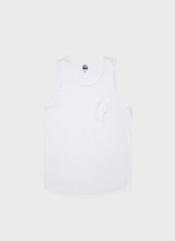 Men's Sunspel x Nigel Cabourn Mesh Vest in White