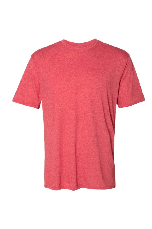 Badger Mens Performance Moisture Wicking Short Sleeve Crewneck T-Shirt - Heather Red - Closeout