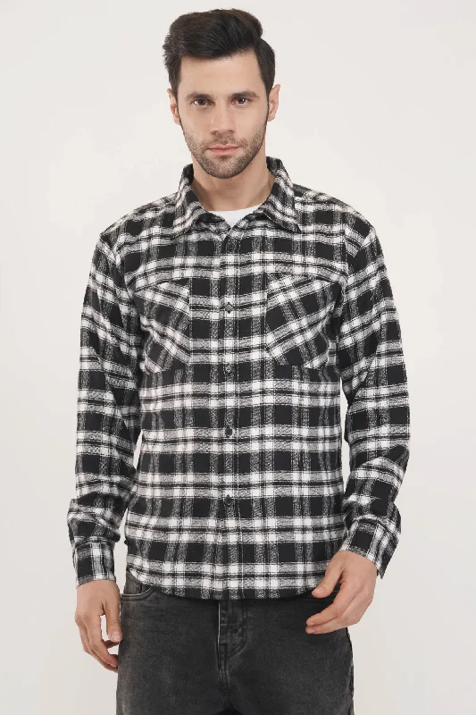 Regency Checks | Black & White Oxford Checkered Shirt