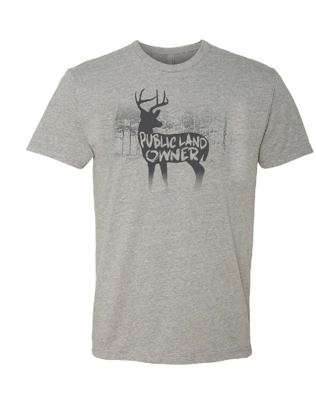 Public Land Owner® Whitetail T-Shirt, Gray