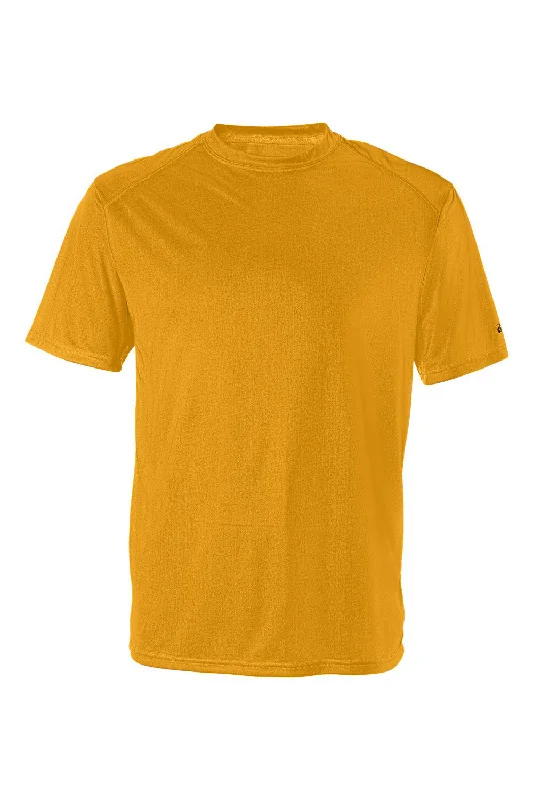 Badger Mens B-Core Moisture Wicking Short Sleeve Crewneck T-Shirt - Gold