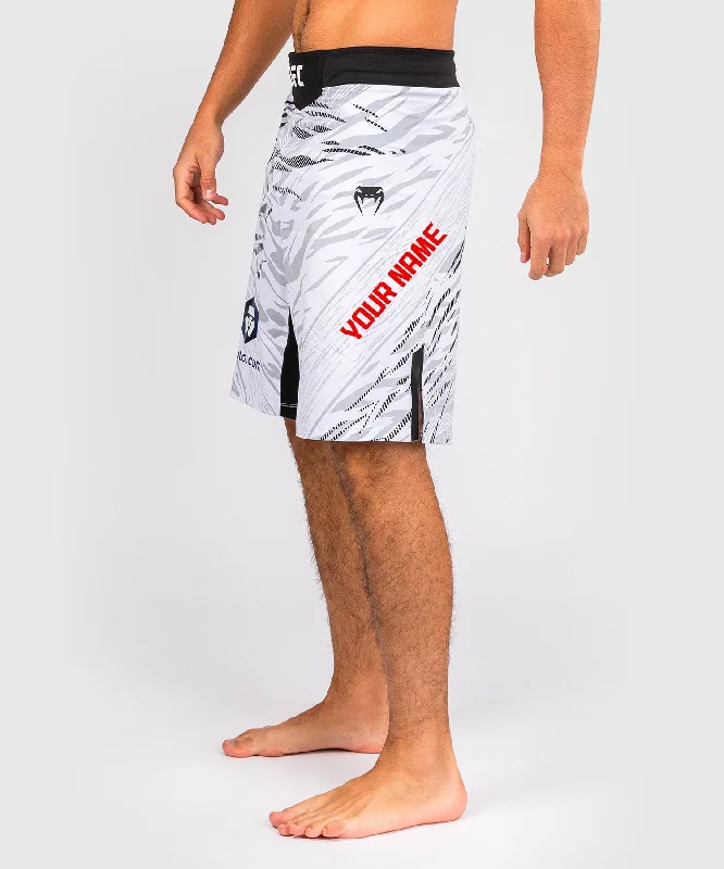 UFC Fusion by Venum Personalized Authentic Fight Night Men's Fight Short - Long Fit - White