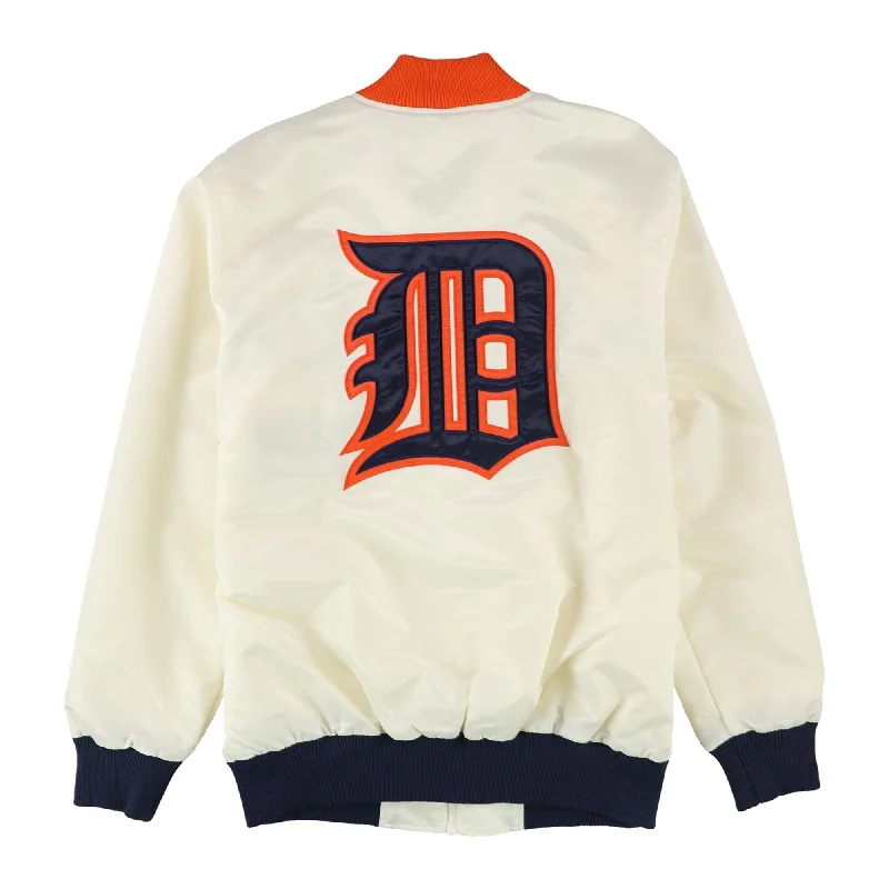 STARTER Mens Detroit Tigers Jacket, Off-White, Large (Regular)