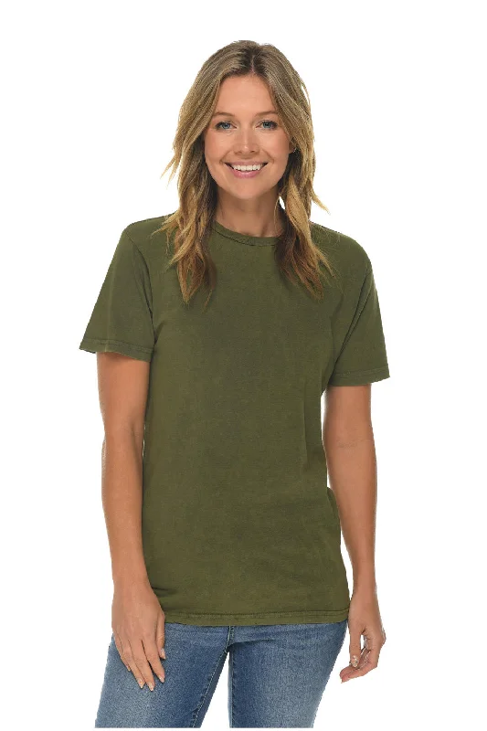 Lane Seven Mens Vintage Short Sleeve Crewneck T-Shirt - Vintage Olive Green