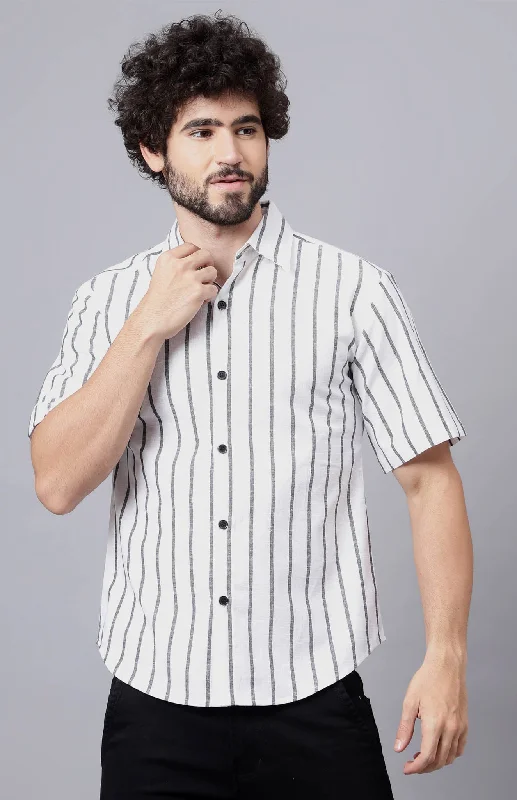 White Lines | White & Black Summer Shirt