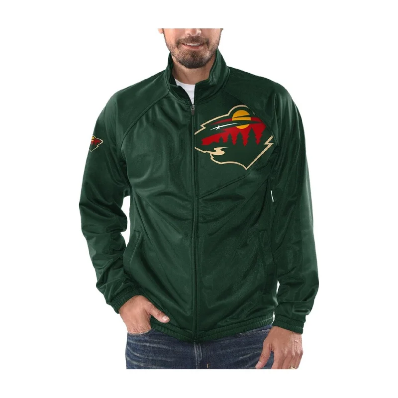 G-III Sports Mens Minnesota Wild Jacket, Green, Large