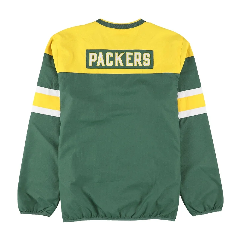 G-III Sports Mens Green Bay Packers Windbreaker Jacket, Green, Large