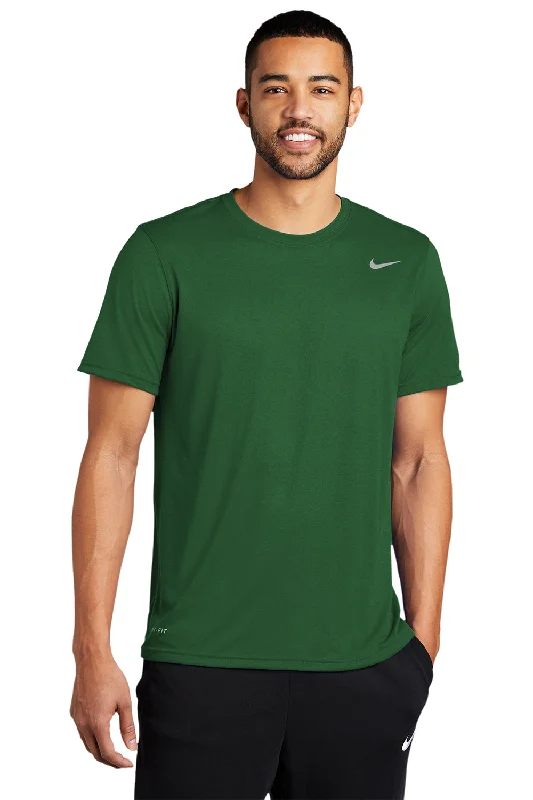 Nike Mens Team rLegend Dri-Fit Moisture Wicking Short Sleeve Crewneck T-Shirt - Gorge Green