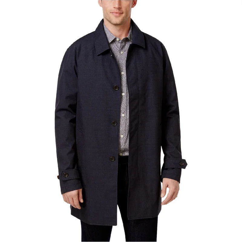 Michael Kors Mens Collin Raincoat, Blue, Large