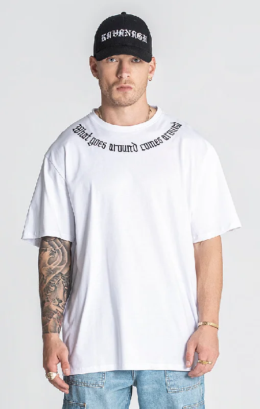 White Karma Oversized Tee