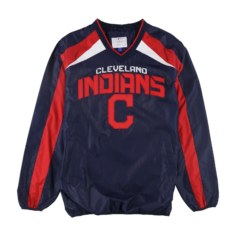 G-III Sports Mens Cleveland Indians Jacket, Blue, Large