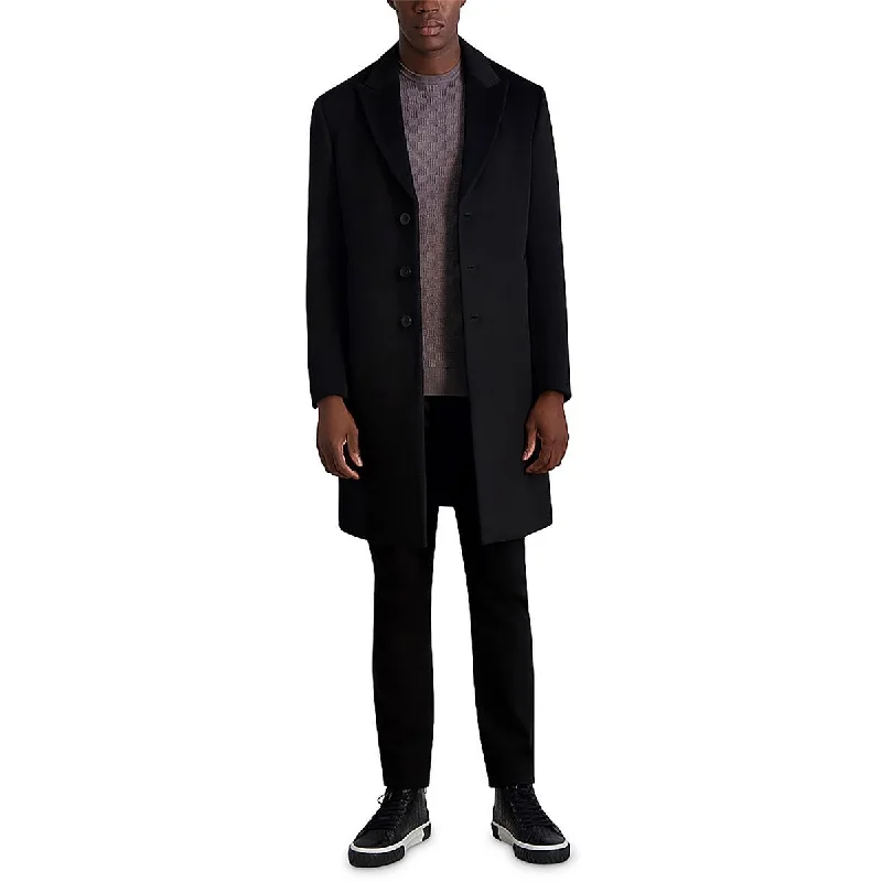 Mens Wool Blend Long Wool Coat