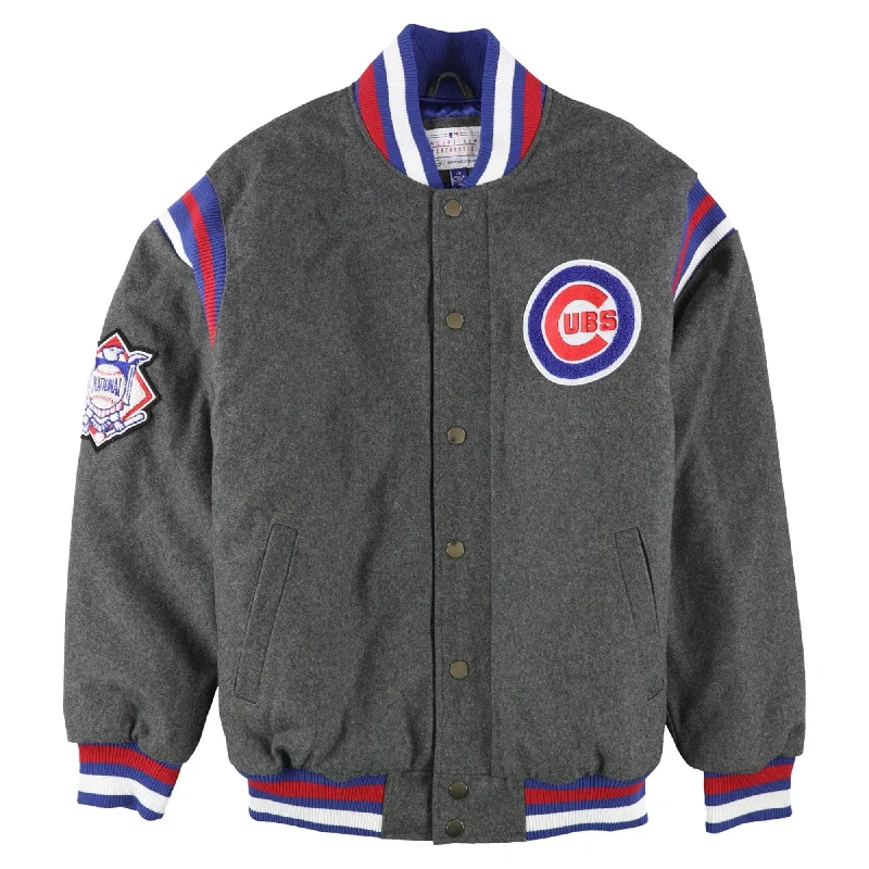 G-III Sports Mens Chicago Cubs Jacket, Grey, Large (Regular)