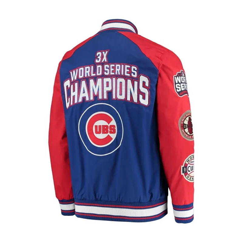 G-III Sports Mens Cubs Commemorative Jacket, Blue, Large