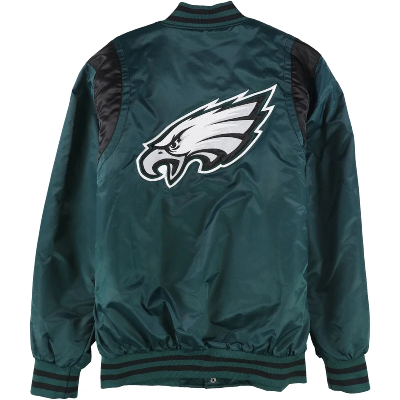 STARTER Mens Philadelphia Eagles Varsity Jacket, Green, Large (Regular)