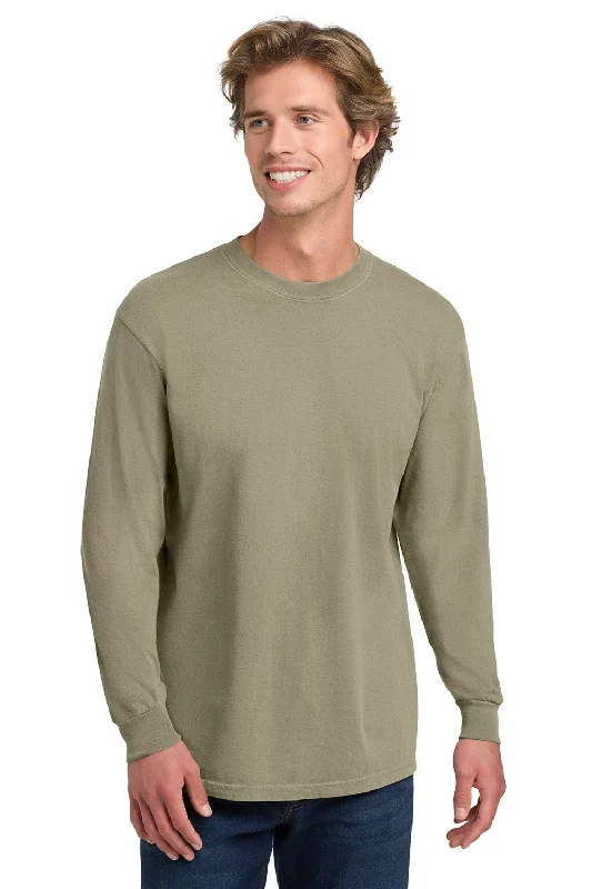 Comfort Colors Mens Long Sleeve Crewneck T-Shirt - Sandstone