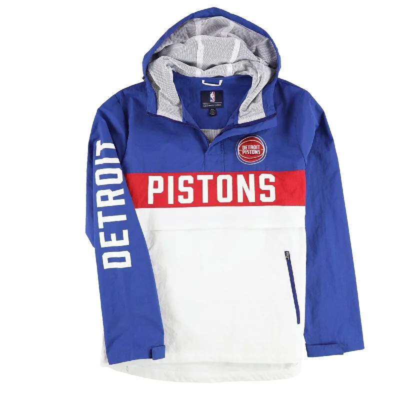 G-III Sports Mens Detriot Pistons Windbreaker Jacket, Blue, Large