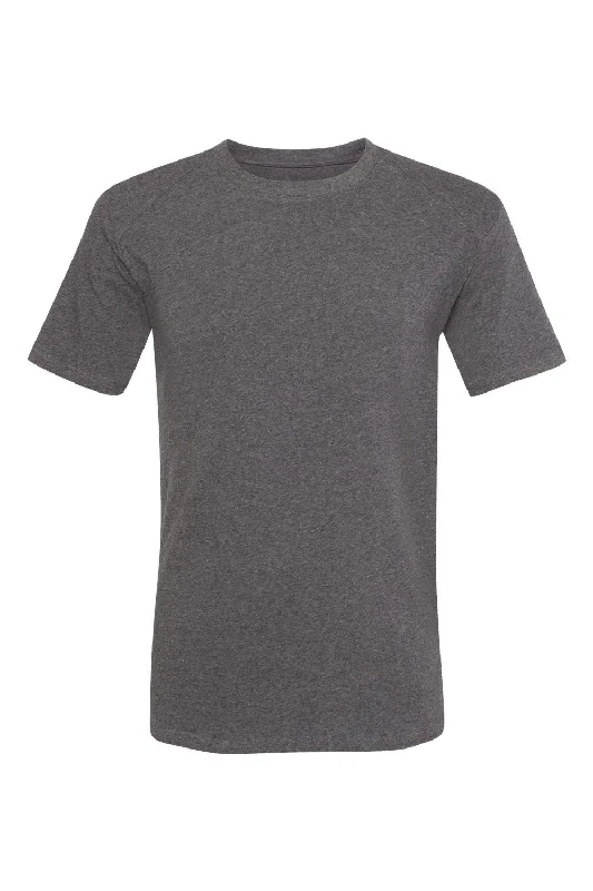 Badger Mens FitFlex Performance Moisture Wicking Short Sleeve Crewneck T-Shirt - Charcoal Grey - Closeout