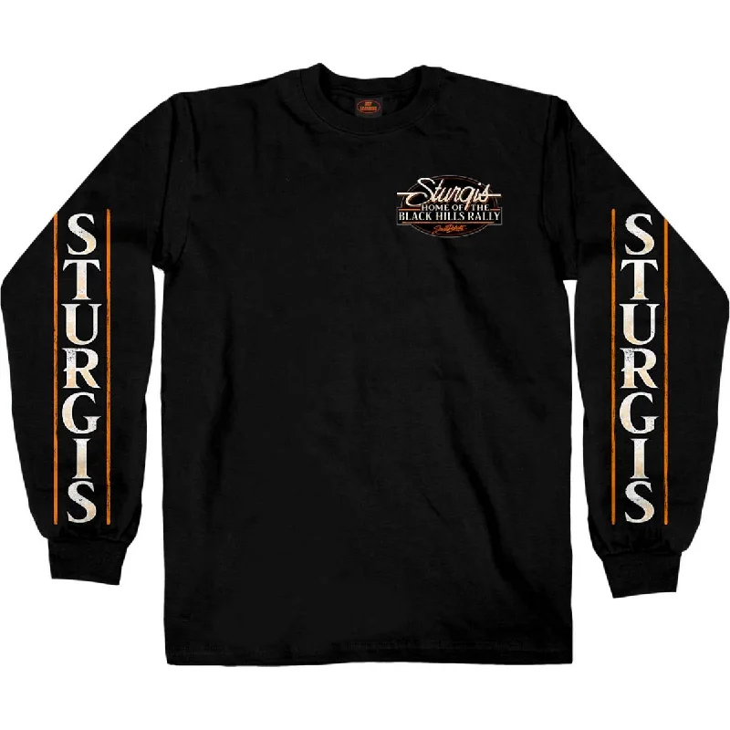 Hot Leathers SPB2113 Men's Black 2024 Sturgis Rally Attractions Long Sleeve Shirt