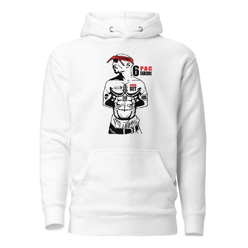 6 PAC Hoodie - White