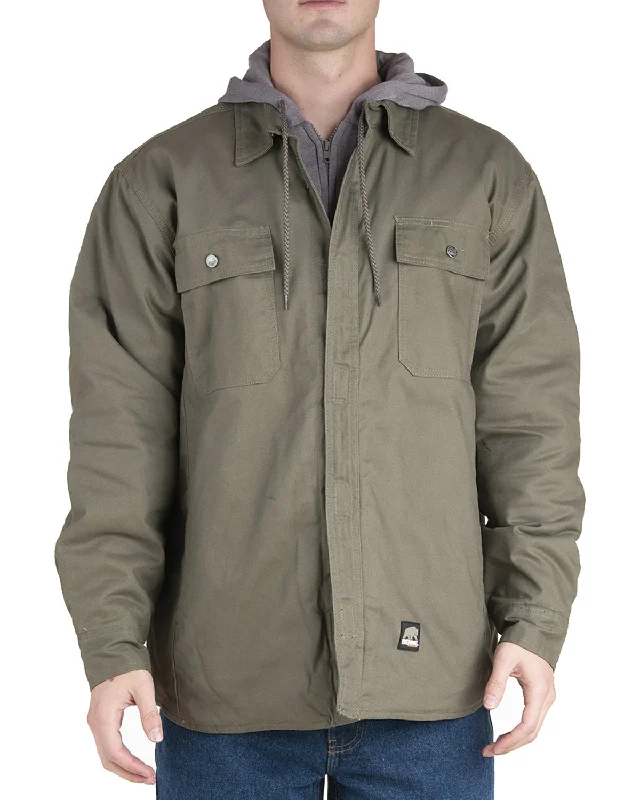 Berne Men's Throttle Hooded Shirt Jacket