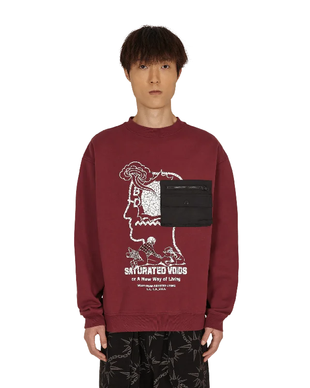 Saturated Voids Crewneck Sweatshirt Red