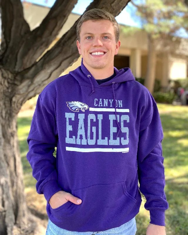 Canyon Eagles Double Bar Purple Hoodie