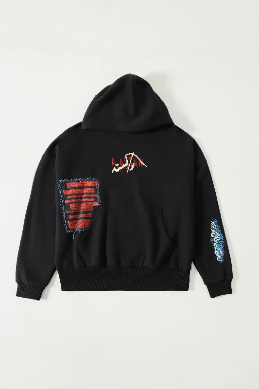 "DIL KI AWAZ" BLACK HOODIE