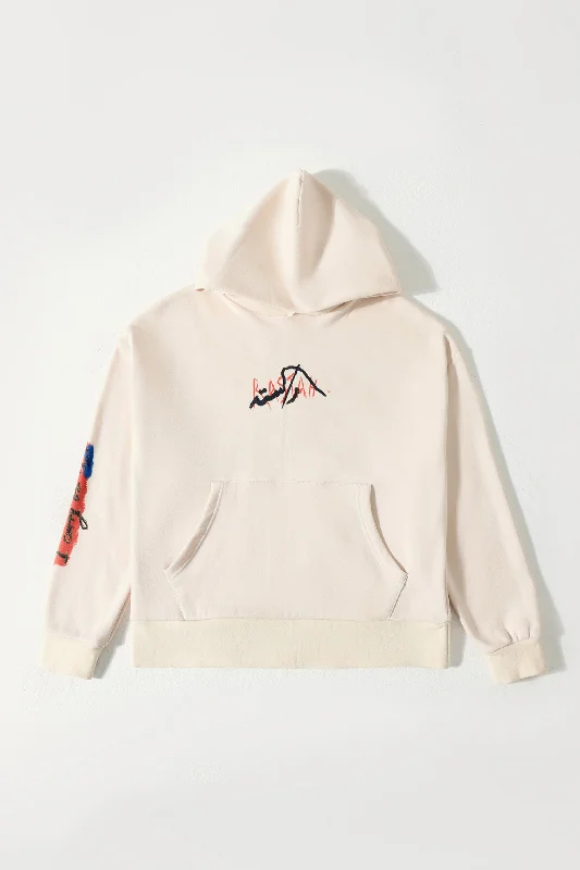 "HAMESHA THAKA HOWA" BEIGE HOODIE