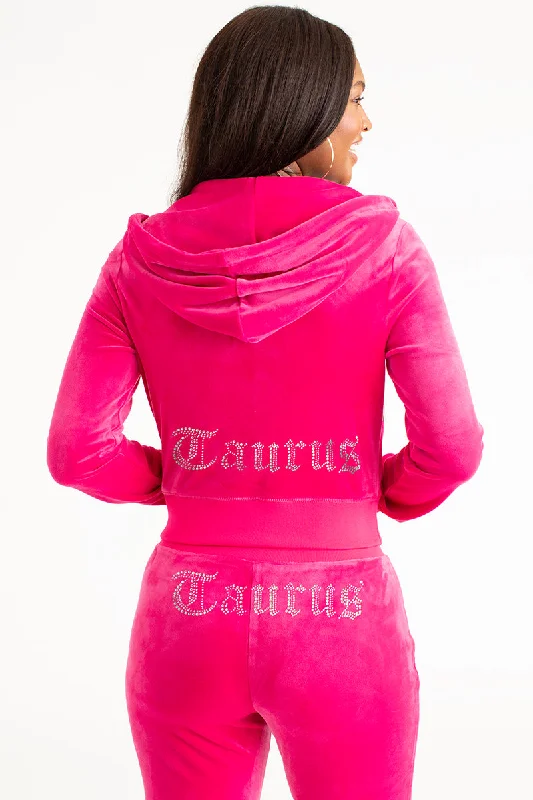 Taurus Big Bling Velour Hoodie