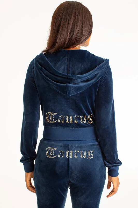 Taurus Big Bling Velour Hoodie