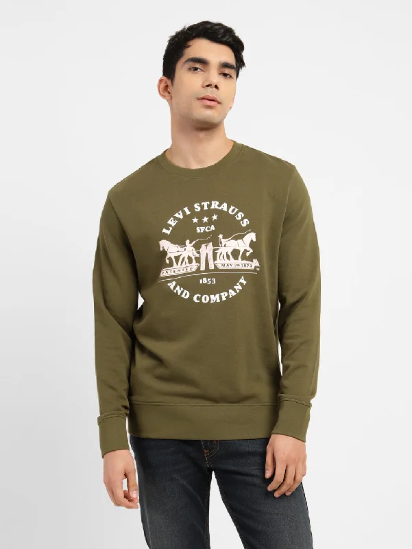 Men's Graphic Print Crew Neck Sweatshirt