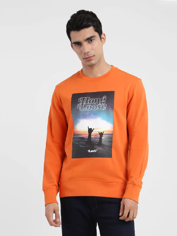 Men's Graphic Print Crew Neck Sweatshirt