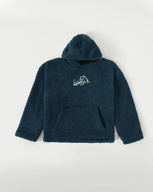 BLUE SHERPA LOGO HOODIE