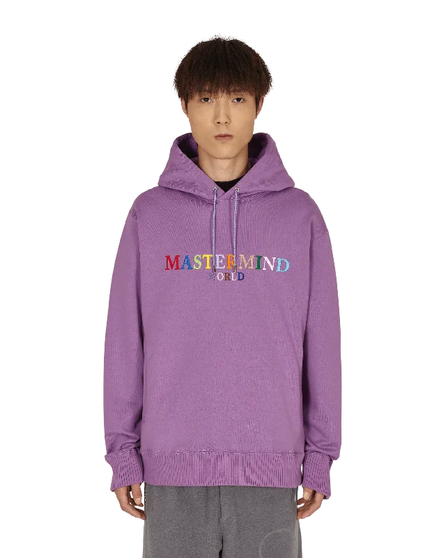 Logo Hooded Sweatshirt Purple